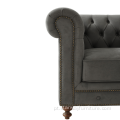 Europa clássico vintage único assento de couro sofá luxo